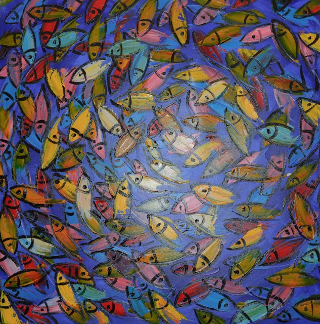 Tranh Sơn Dầu Cá 2